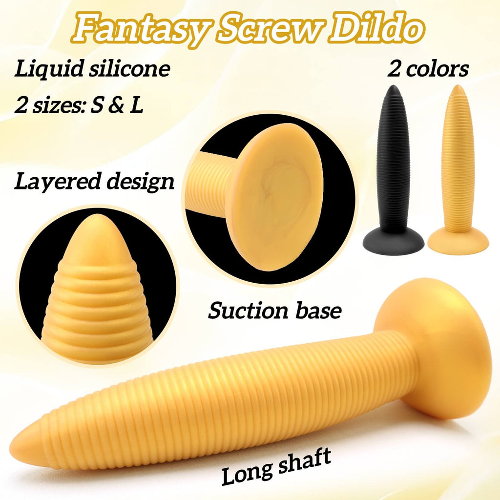 Long Fantasy Screw Dildo - Tarisss Sex Toy Store