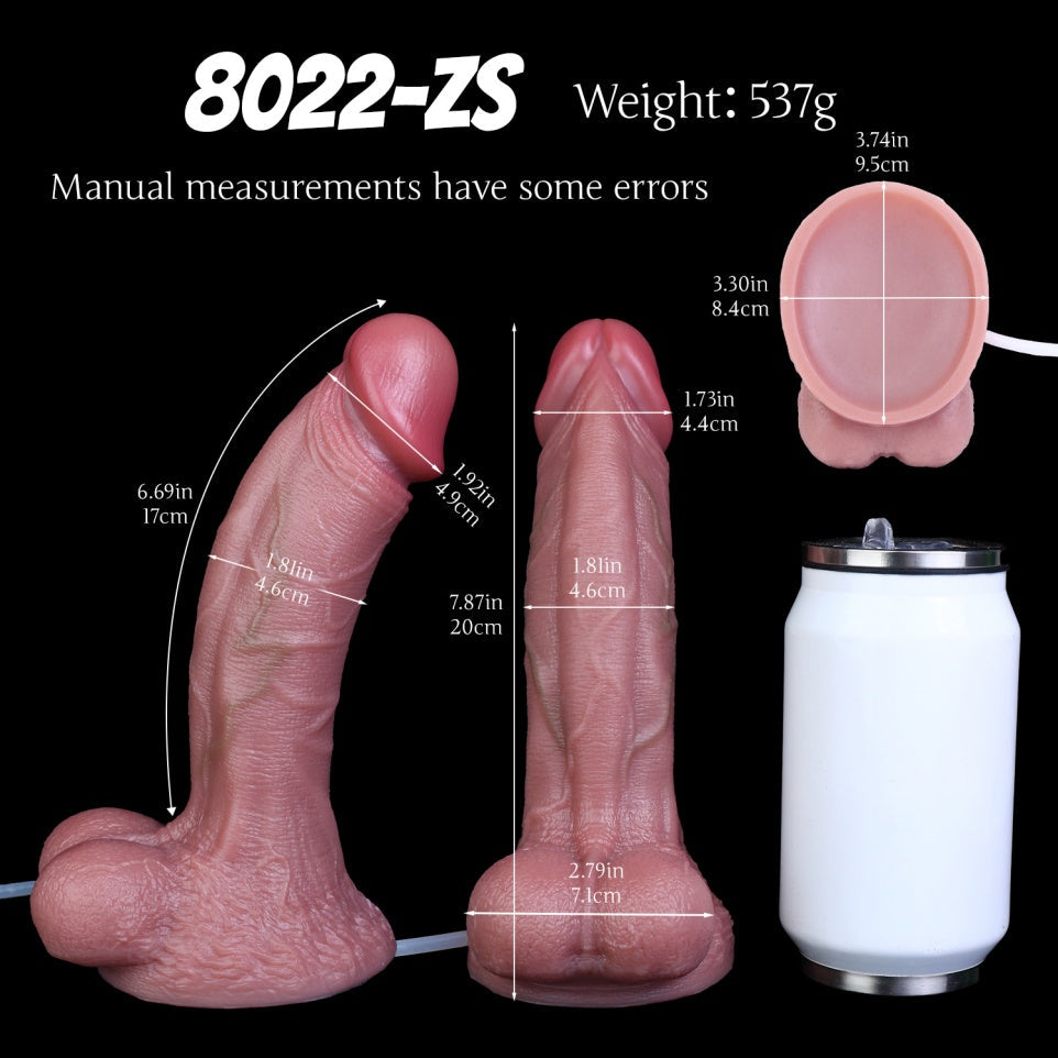 Ultra-Realistic Squirting Dildo | Dual Density Platinum Silicone Strapon for Women & Couples