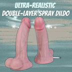 Ultra-Realistic Squirting Dildo | Dual Density Platinum Silicone Strapon for Women & Couples