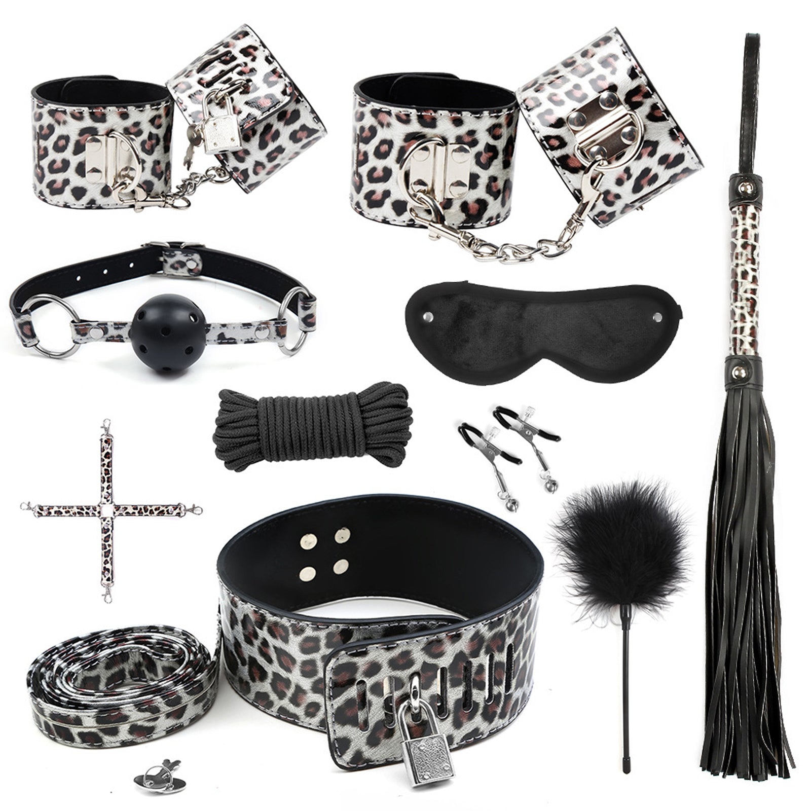 Luxury Leopard Print Bondage Kit - Tarisss Sex Toy Store
