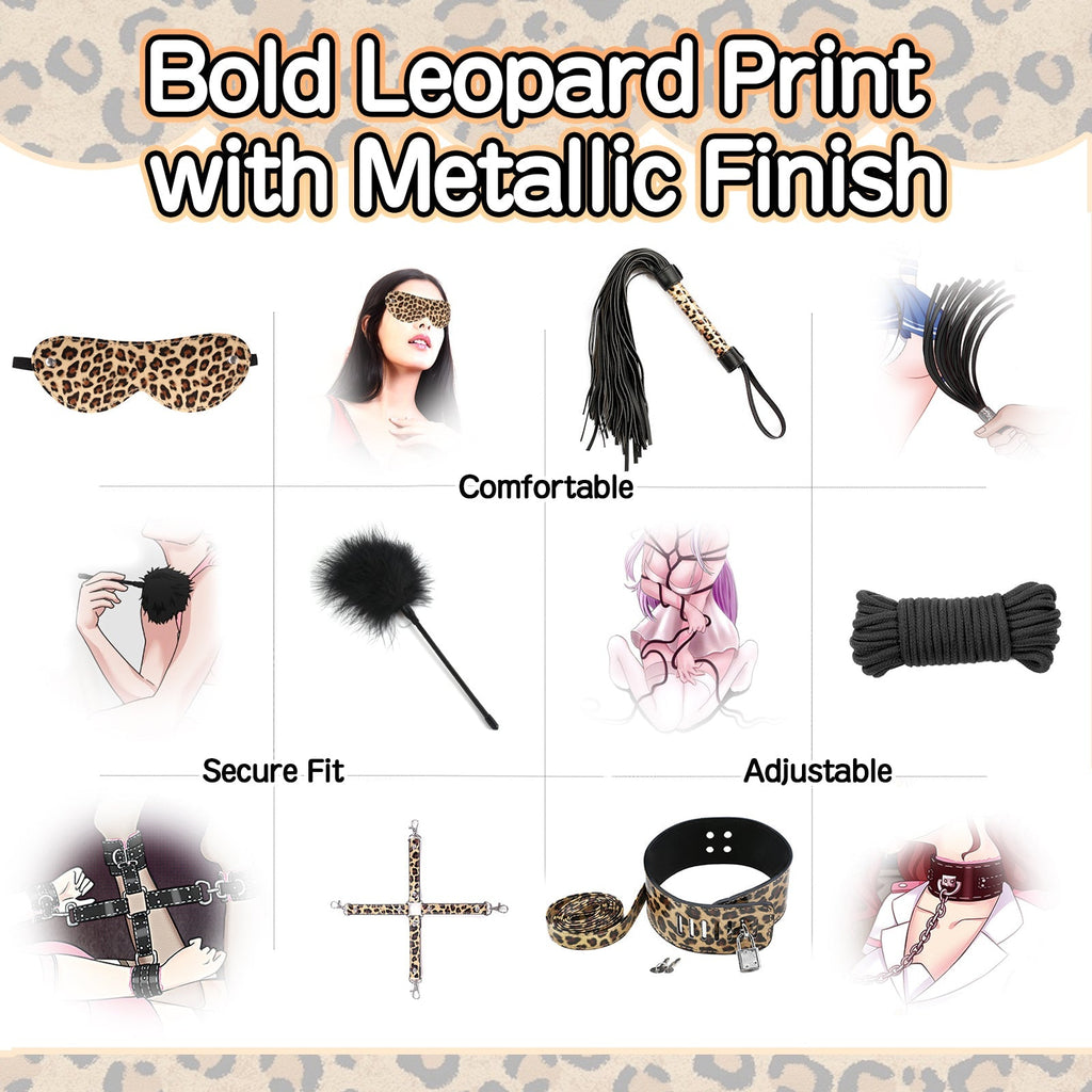 Luxury Leopard Print Bondage Kit - Tarisss Sex Toy Store