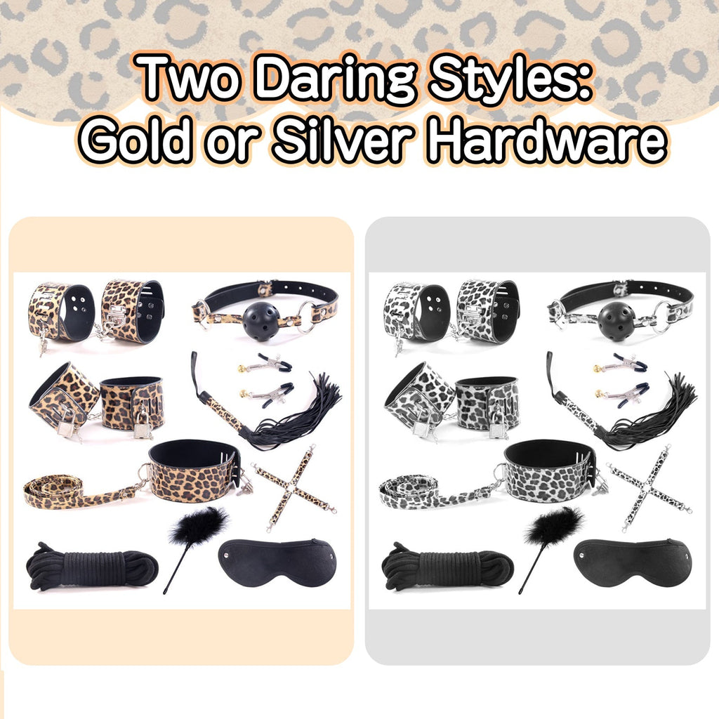 Luxury Leopard Print Bondage Kit - Tarisss Sex Toy Store