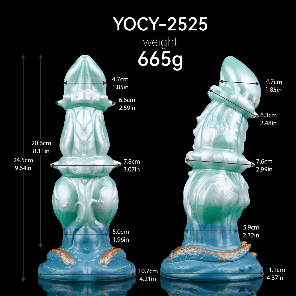 Inflatable Knot Dragon Dog Dildo — Expandable Fantasy Silicone Toy for G-Spot Stimulation & Knotting Sensation
