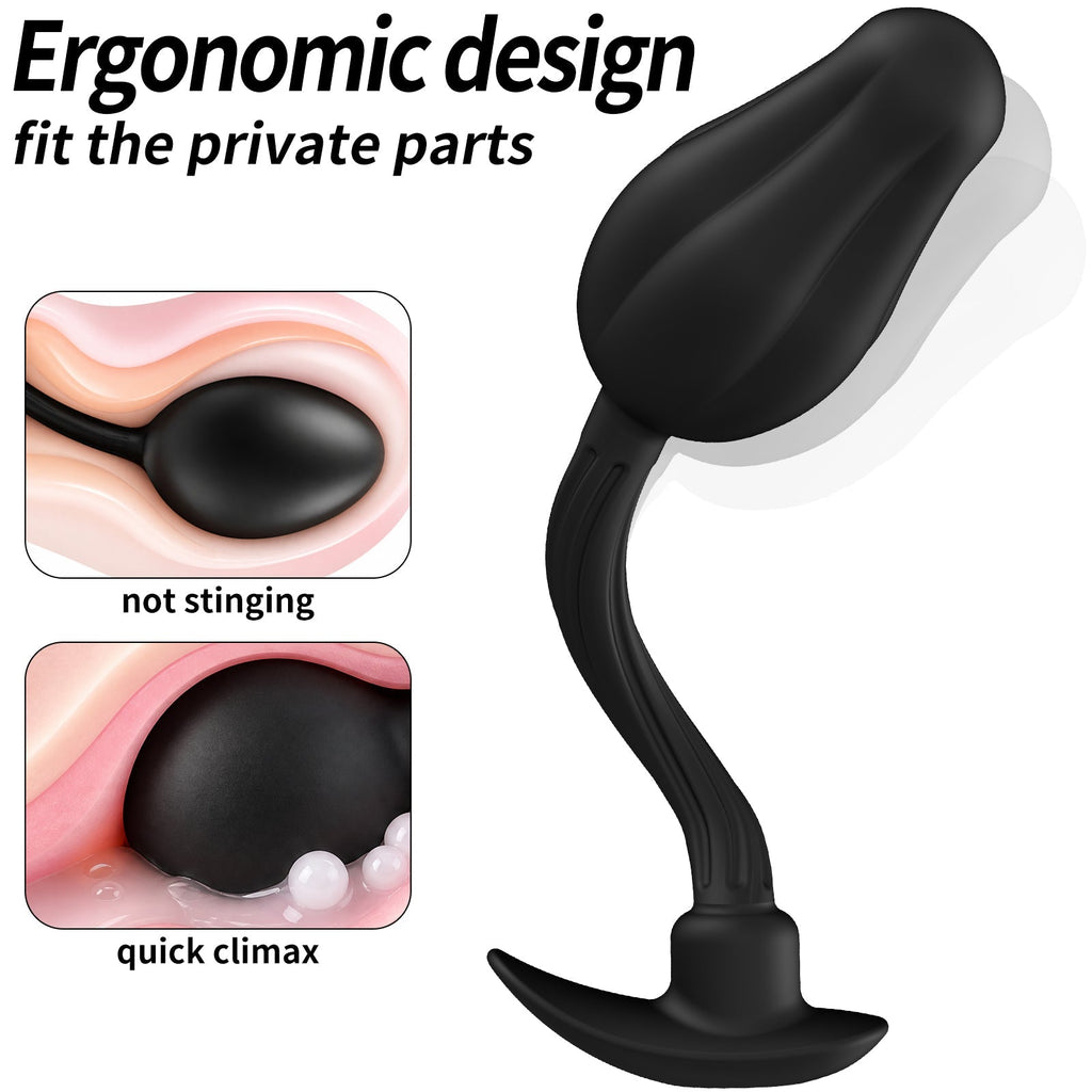 Magnetic Inflatable Anal Plug Premium Expandable Silicone Butt Plug with Hand Pump - Tarisss Sex Toy Store