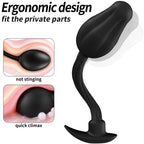 Magnetic Inflatable Anal Plug Premium Expandable Silicone Butt Plug with Hand Pump - Tarisss Sex Toy Store