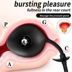 Magnetic Inflatable Anal Plug Premium Expandable Silicone Butt Plug with Hand Pump - Tarisss Sex Toy Store