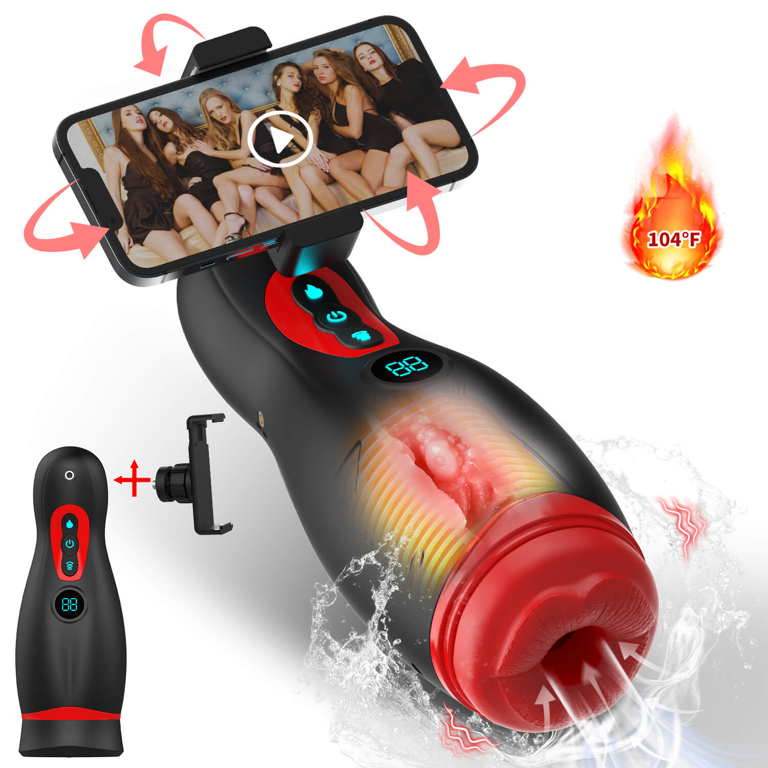 Male Masturbator with LCD Digital Display - Tarisss Sex Toy Store