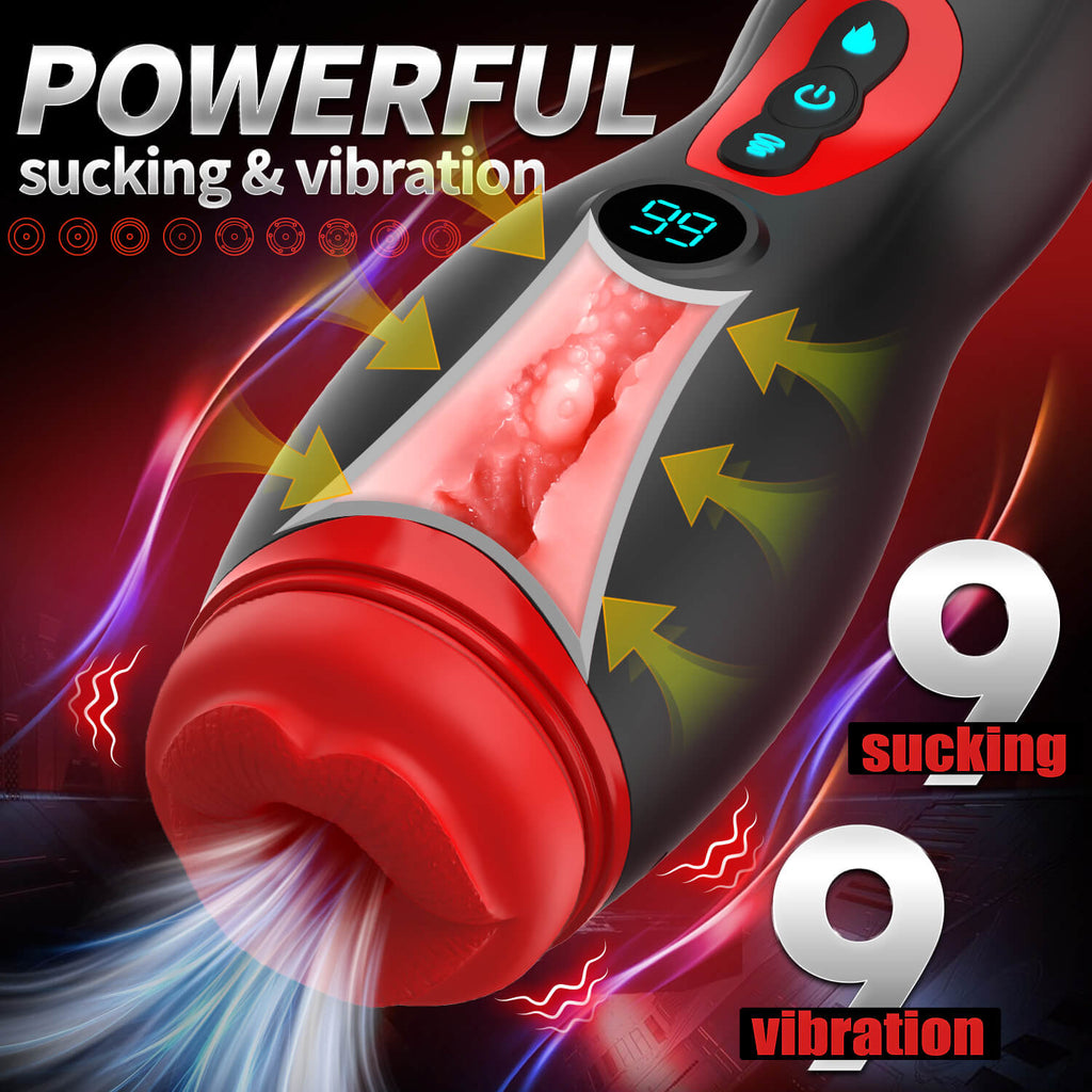 Male Masturbator with LCD Digital Display - Tarisss Sex Toy Store