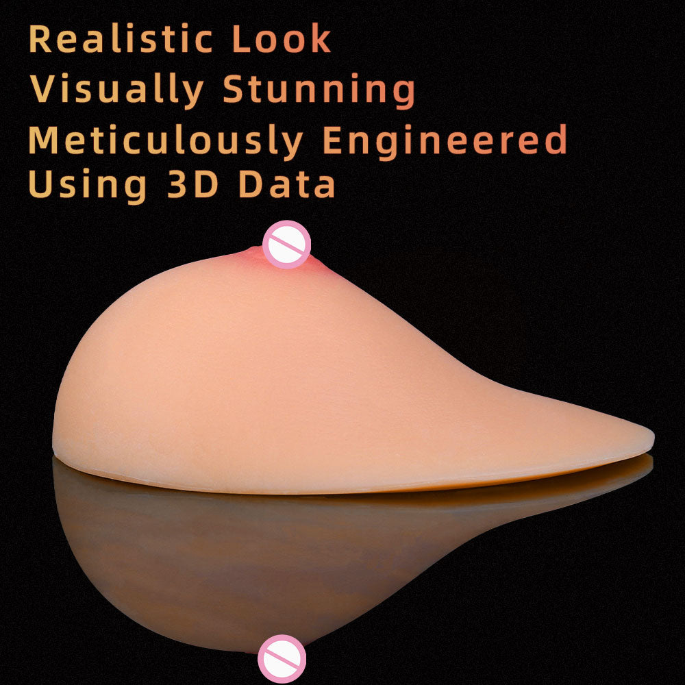 Realistic Silicone Breast Forms for Crossdressers & Femboys – Hand-Painted Liquid Silicone