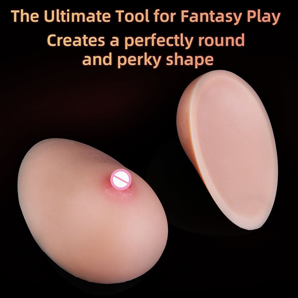 Realistic Silicone Breast Forms for Crossdressers & Femboys – Hand-Painted Liquid Silicone