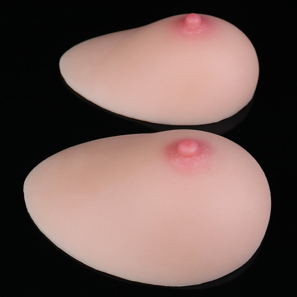 Realistic Silicone Breast Forms for Crossdressers & Femboys – Hand-Painted Liquid Silicone