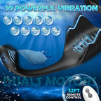 Manta 3 in 1 Multifunctional Prostate Massager with 10 Vibrations and Penis Ring - Tarisss Sex Toy Store