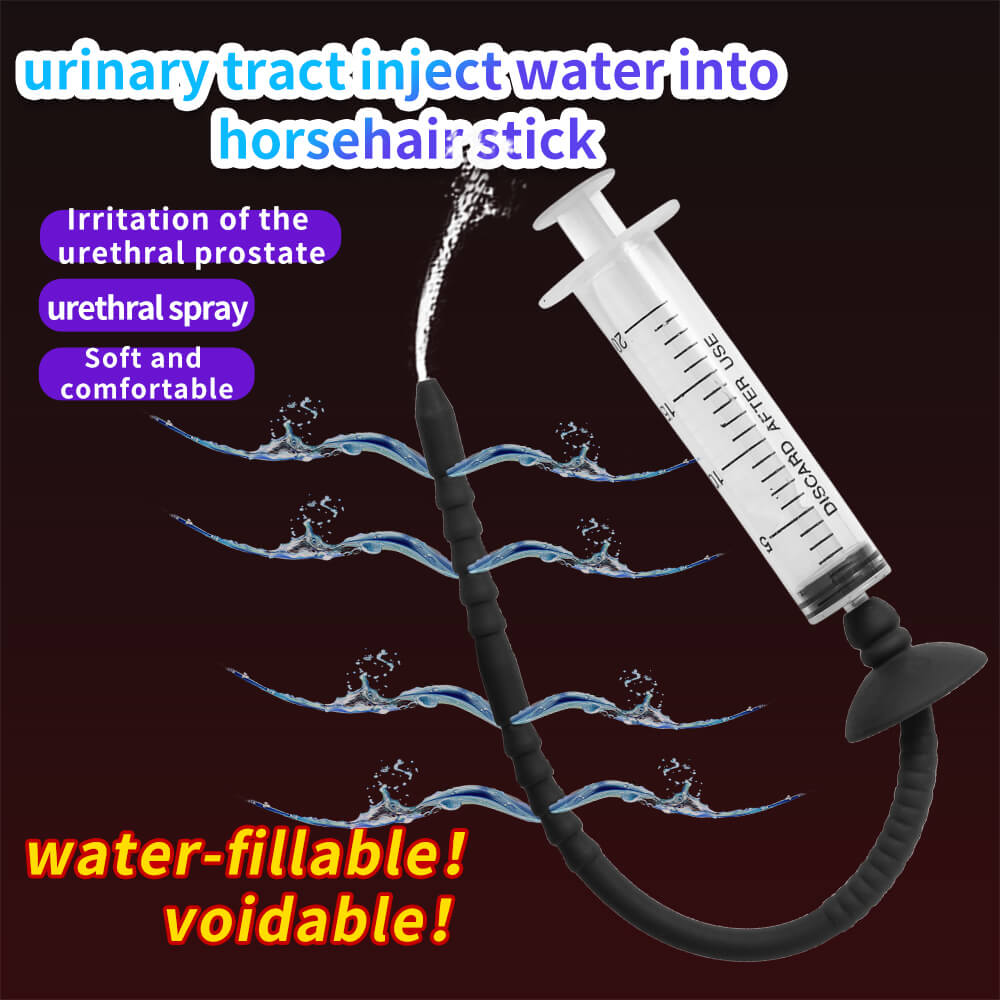 MAPARON 10 Inch Black Silicone Urethral Penis Plug - Tarisss Sex Toy Store