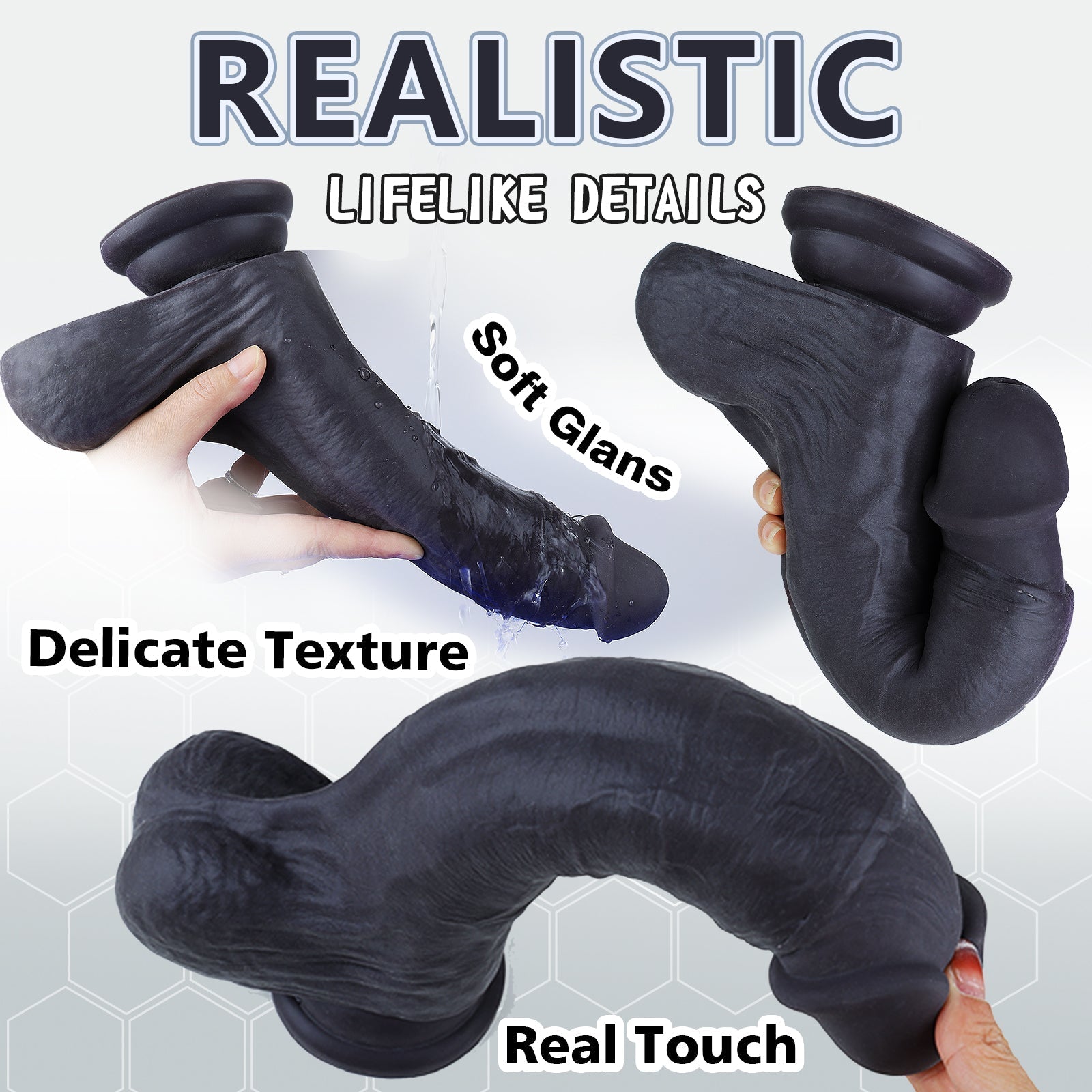 MAPARON 11 Inch Black Huge Realistic Dildo - Tarisss Sex Toy Store