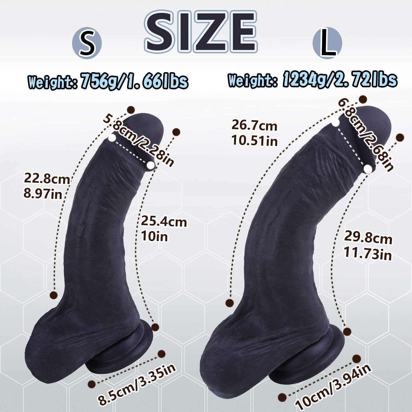 MAPARON 11 Inch Black Huge Realistic Dildo - Tarisss Sex Toy Store
