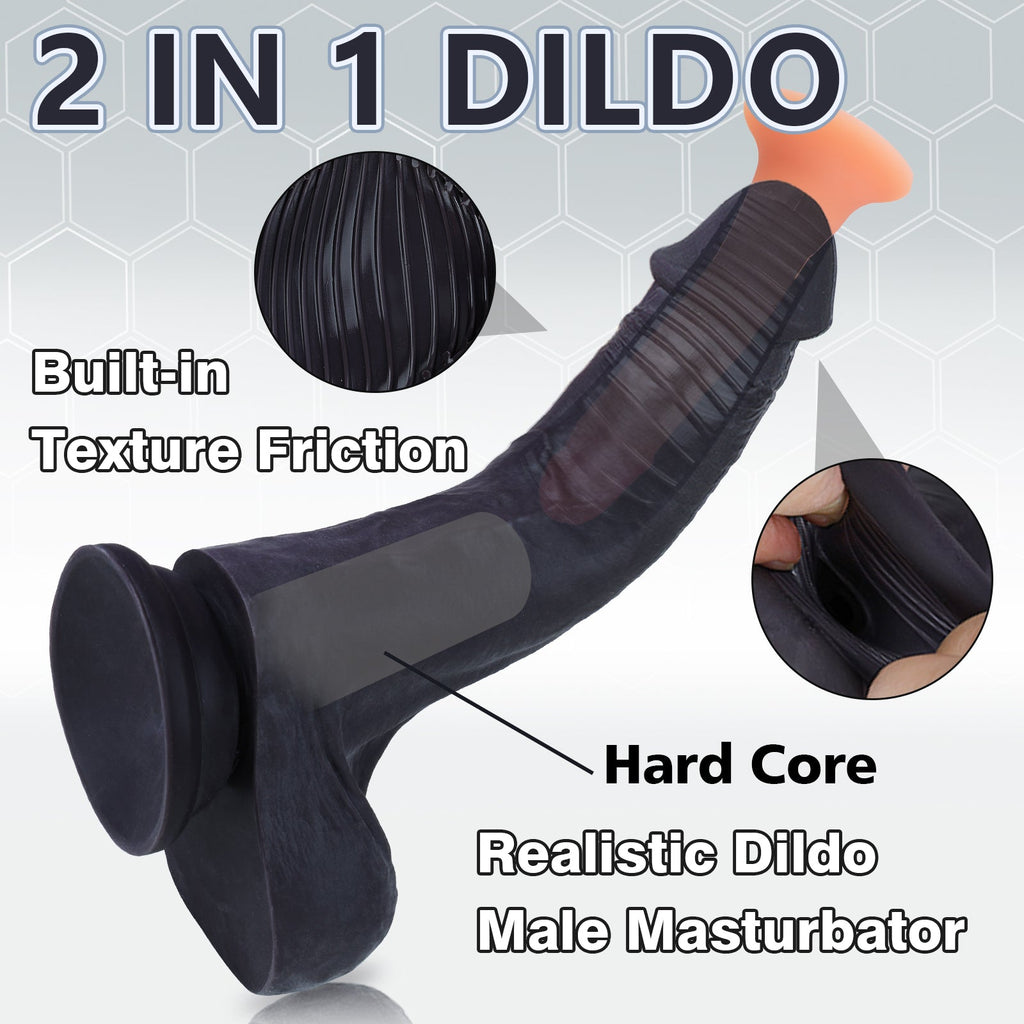 MAPARON 11 Inch Black Huge Realistic Dildo - Tarisss Sex Toy Store