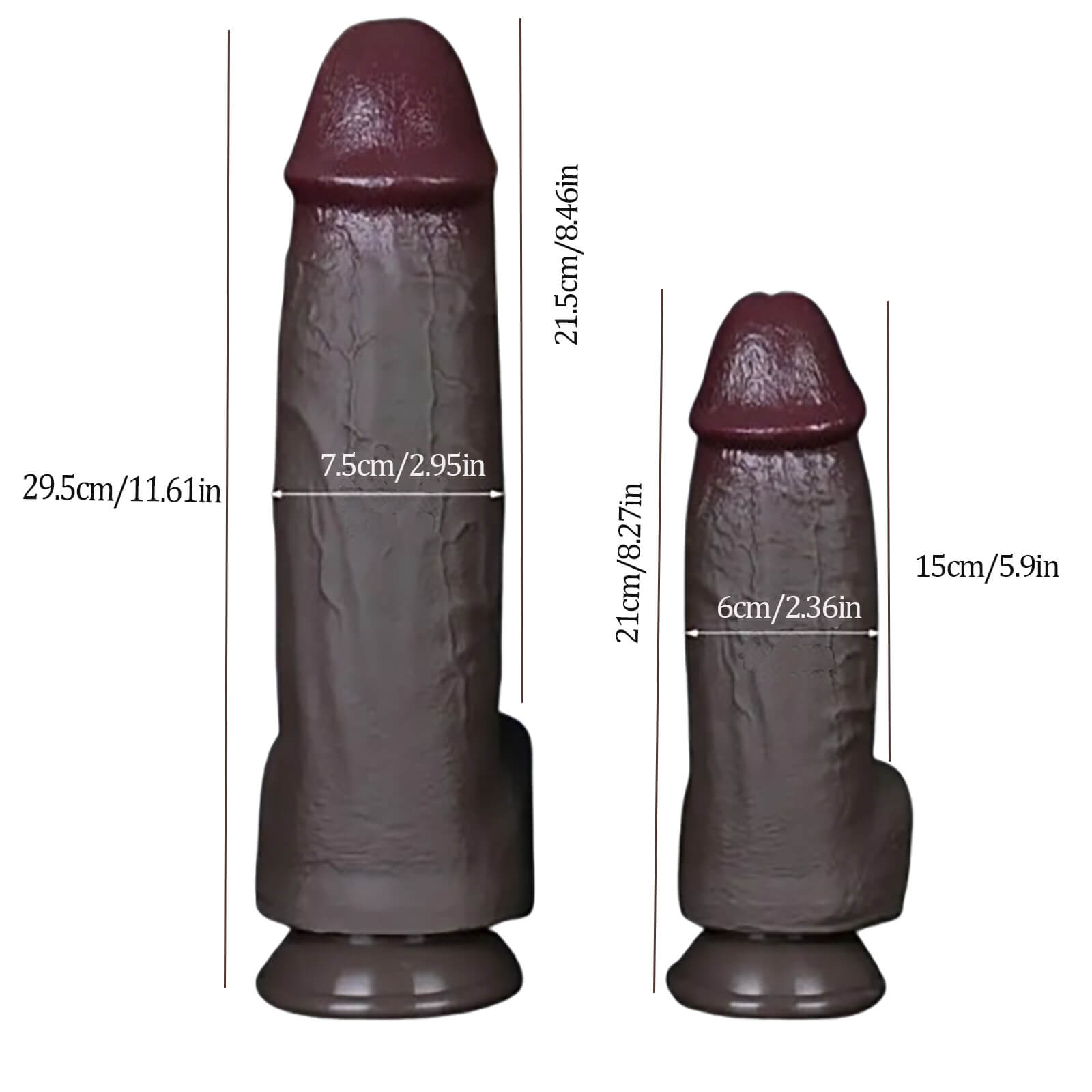 MAPARON 11 Inch Huge Black Realistic Dildo - Tarisss Sex Toy Store