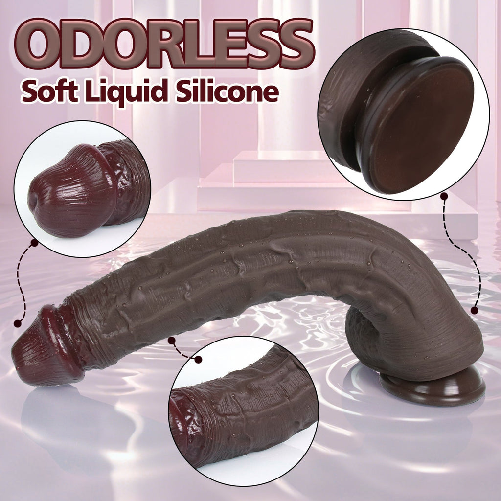 MAPARON 12 Inch Realistic Long Black Dildo - Tarisss Sex Toy Store