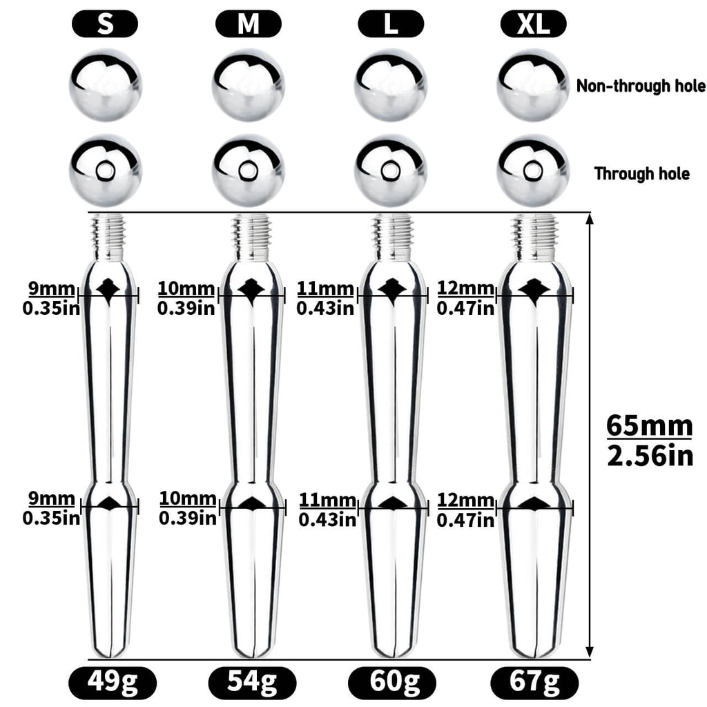 MAPARON 2 Inch Small Stainless Steel Urethral Hollow Penis Plug - Tarisss Sex Toy Store