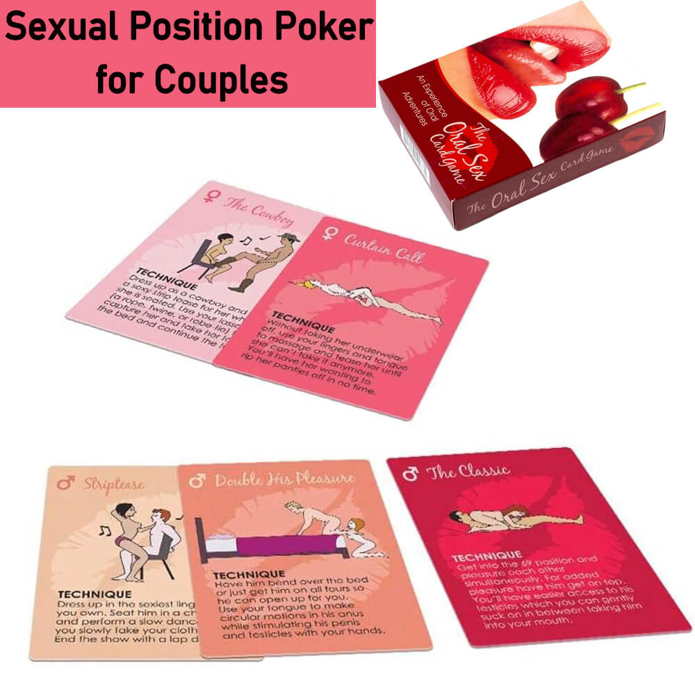 MAPARON 50 Oral Sex Cards Game Sexual Position Poker for Couples - Tarisss Sex Toy Store