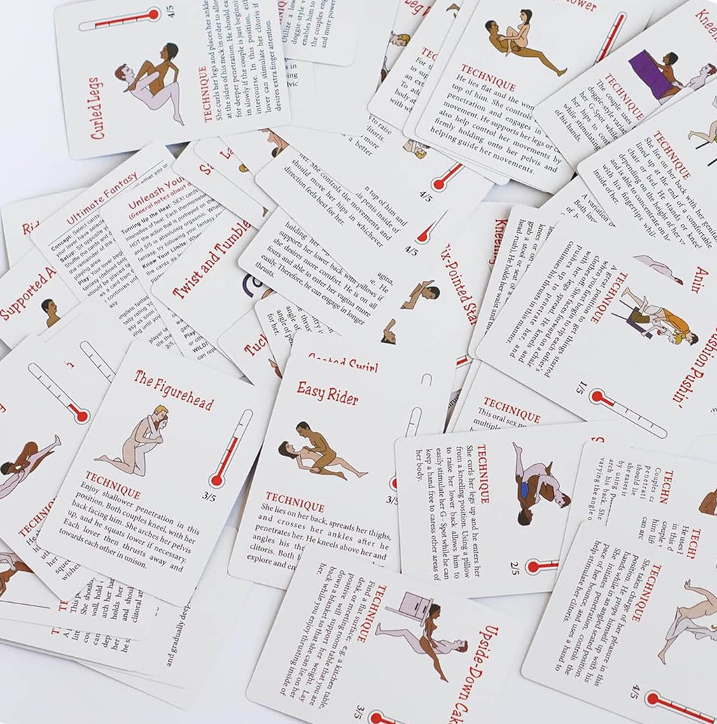 MAPARON 52 Sexy Positions Couples Poker Game Sexual Position Card Deck - Tarisss Sex Toy Store