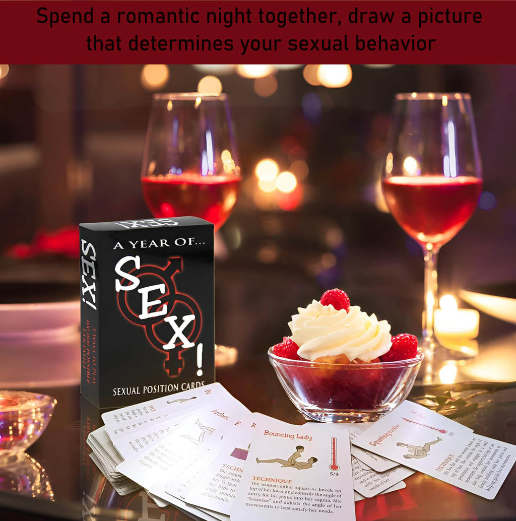 MAPARON 52 Sexy Positions Couples Poker Game Sexual Position Card Deck - Tarisss Sex Toy Store