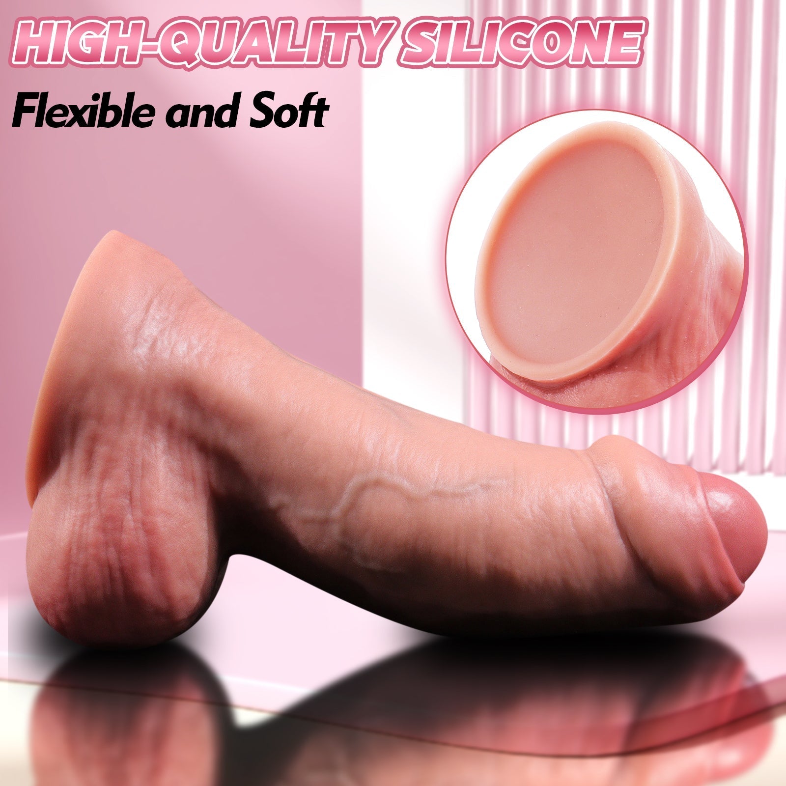MAPARON 9 Inch Thick Realistic Dildo with Foreskin - Tarisss Sex Toy Store