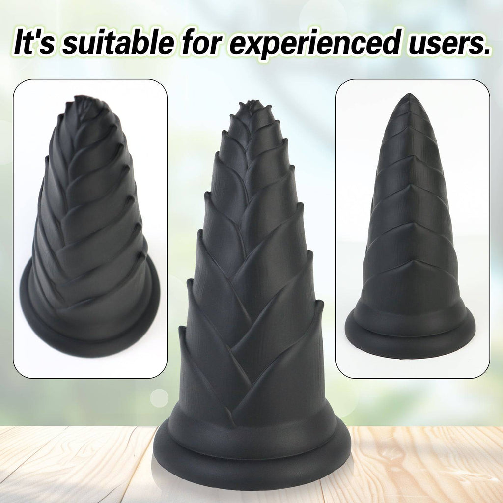 MAPARON Bamboo Shoot 8 inch Big Black Thick Dildo - Tarisss Sex Toy Store