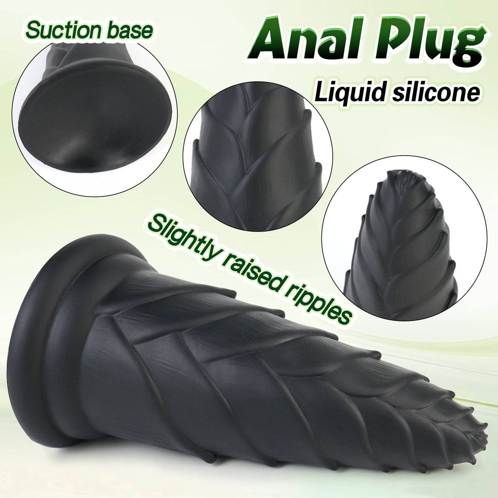 MAPARON Bamboo Shoot 8 inch Big Black Thick Dildo - Tarisss Sex Toy Store