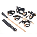 MAPARON BDSM Bondage Set Restraint Kit for SM Role Play Sex Game 10 Pieces Black - Tarisss Sex Toy Store