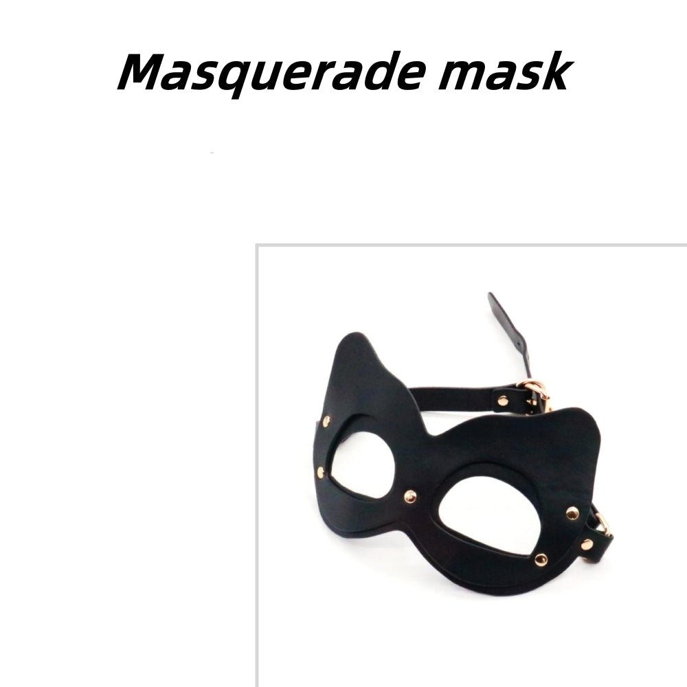 MAPARON BDSM Bondage Set Restraint Kit for SM Role Play Sex Game 10 Pieces Black - Tarisss Sex Toy Store