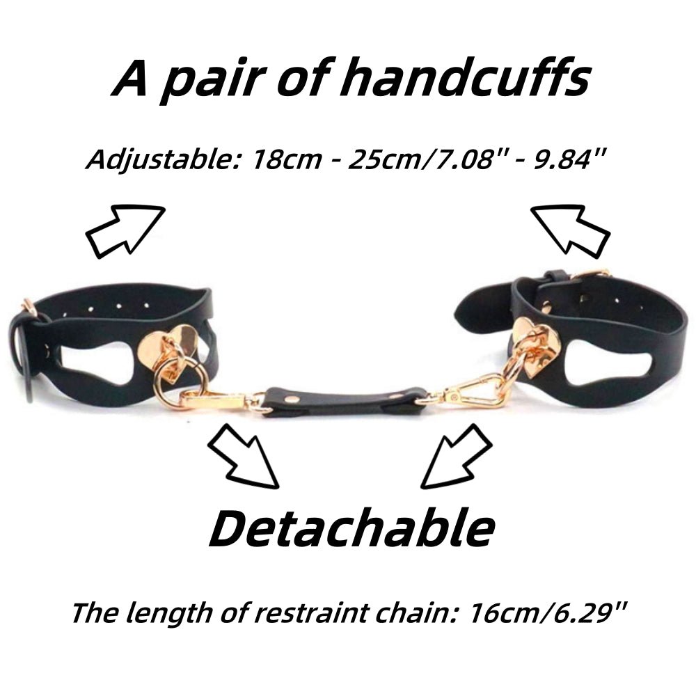 MAPARON BDSM Bondage Set Restraint Kit for SM Role Play Sex Game 10 Pieces Black - Tarisss Sex Toy Store