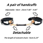 MAPARON BDSM Bondage Set Restraint Kit for SM Role Play Sex Game 10 Pieces Black - Tarisss Sex Toy Store
