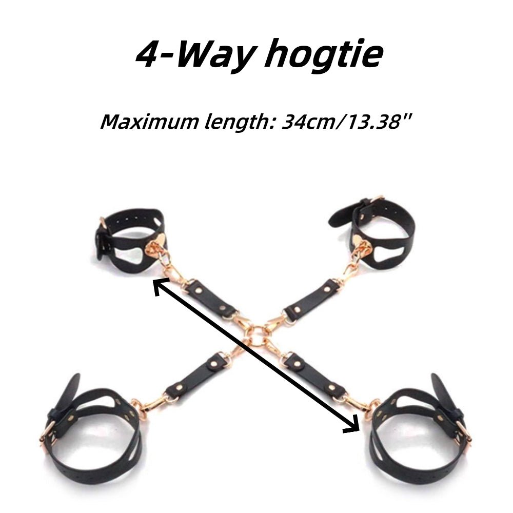 MAPARON BDSM Bondage Set Restraint Kit for SM Role Play Sex Game 10 Pieces Black - Tarisss Sex Toy Store