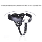 MAPARON Bondage Leather Men's Chastity Pants with Penis Lock Cage - Tarisss Sex Toy Store