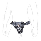 MAPARON Bondage Leather Men's Chastity Pants with Penis Lock Cage - Tarisss Sex Toy Store
