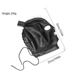 MAPARON Leather Head Hood Mask Adult Cosplay BDSM Bondage Slave - Tarisss Sex Toy Store