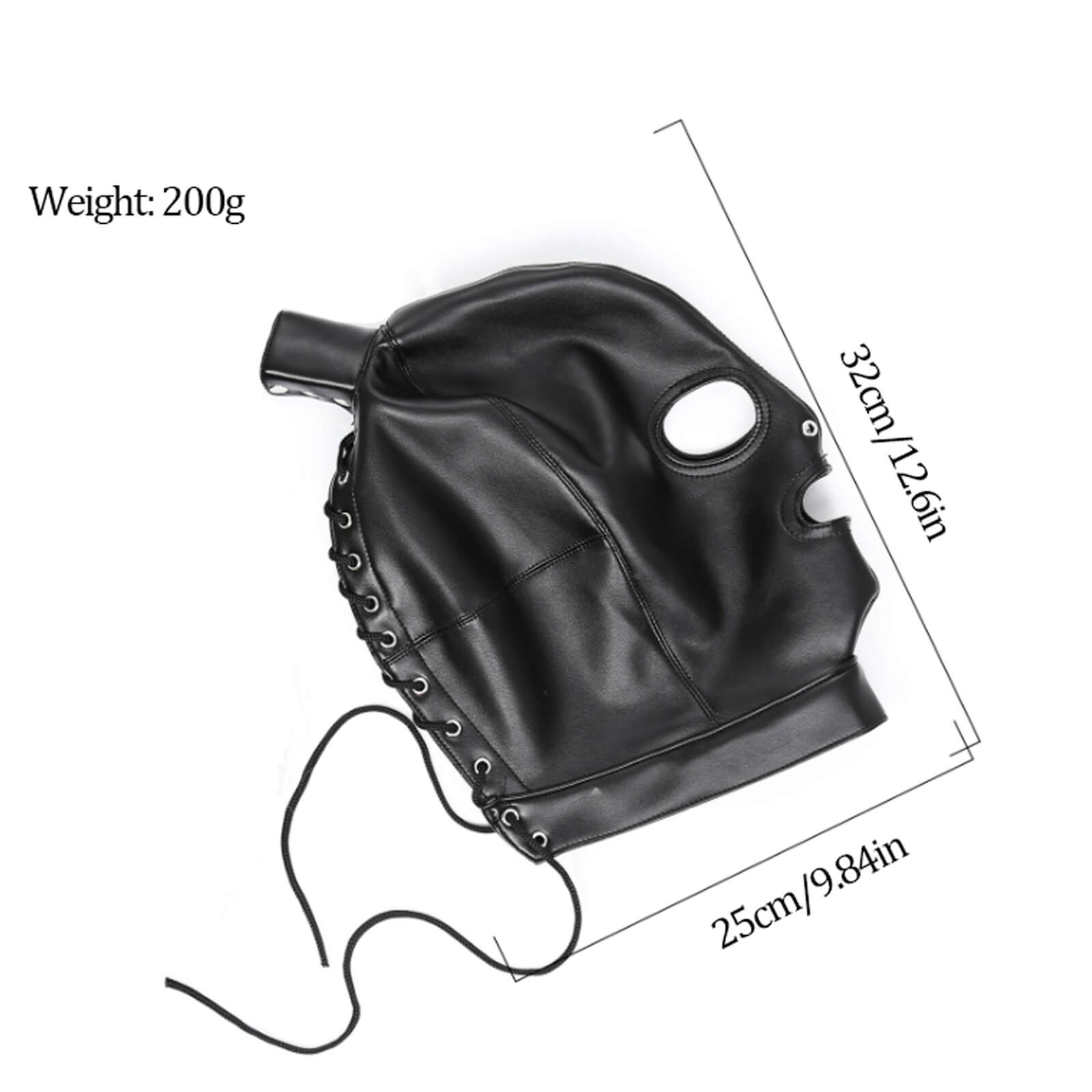 MAPARON Leather Head Hood Mask Adult Cosplay BDSM Bondage Slave - Tarisss Sex Toy Store