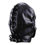 MAPARON Leather Hood Masks Full Face Mask Bondage BDSM Cosplay - Tarisss Sex Toy Store