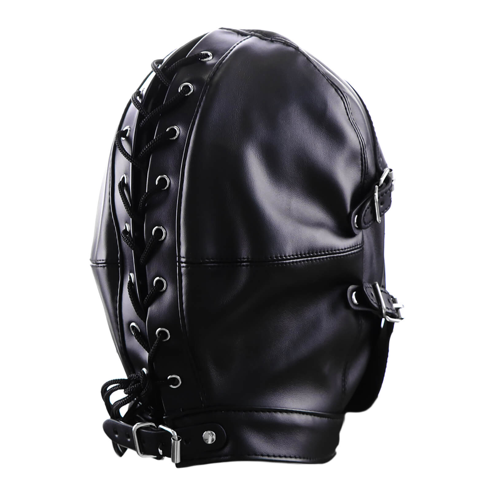 MAPARON Leather Hood Masks Full Face Mask Bondage BDSM Cosplay - Tarisss Sex Toy Store