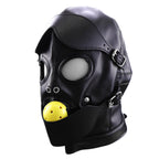 MAPARON Leather Hood Masks Full Face Mask Bondage BDSM Cosplay - Tarisss Sex Toy Store