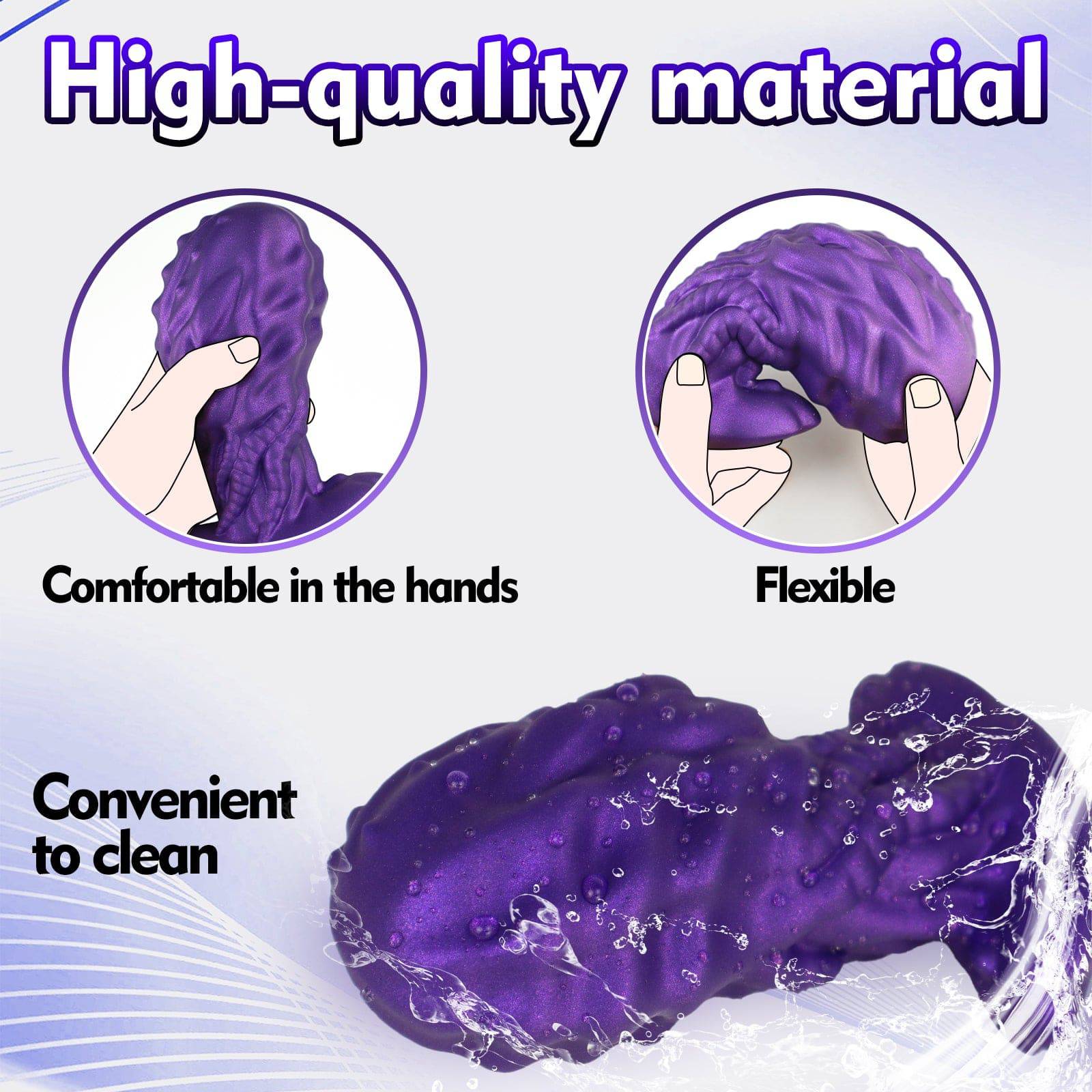 MAPARON Purple Badass 7 inch Huge Thick Silicone Butt Plug - Tarisss Sex Toy Store