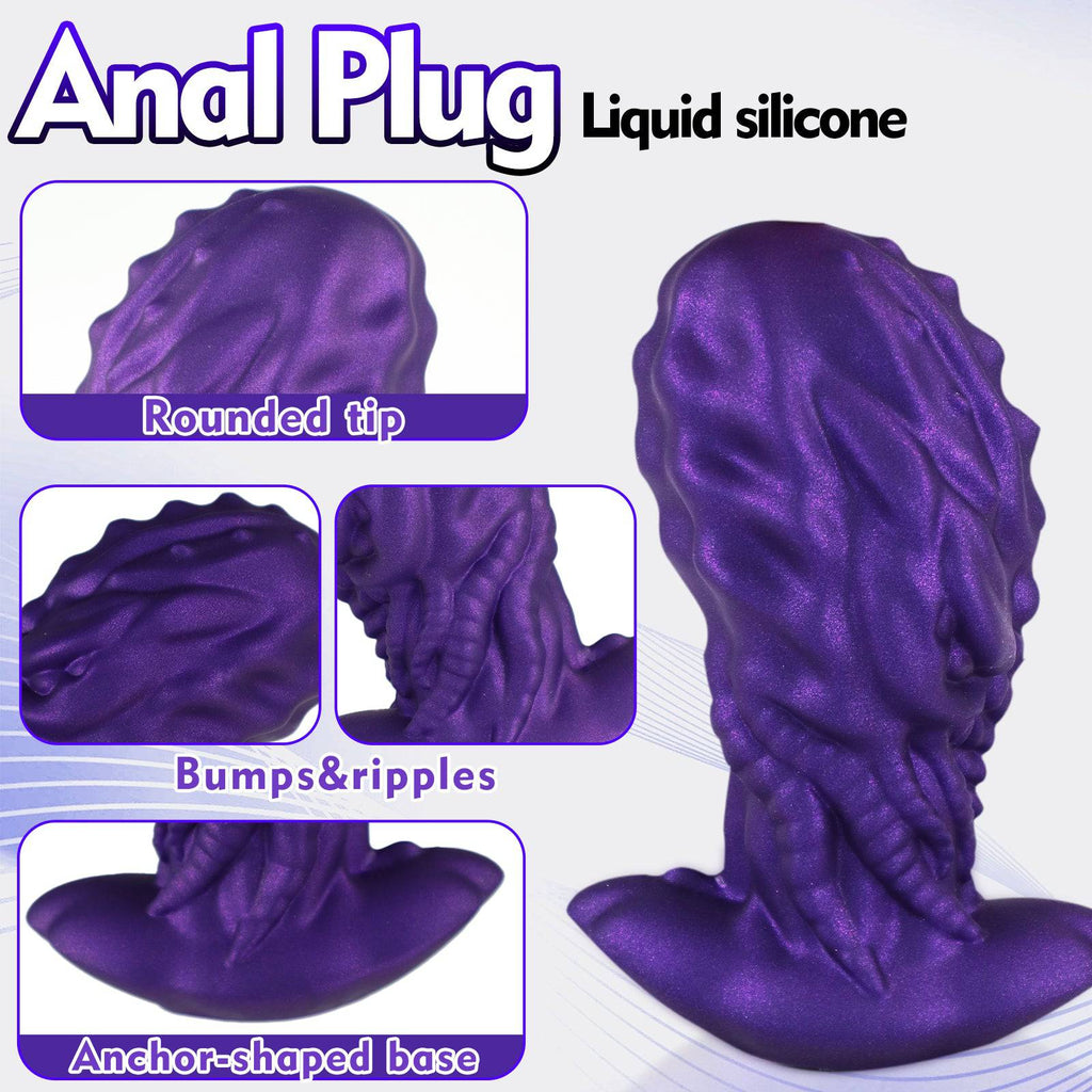 MAPARON Purple Badass 7 inch Huge Thick Silicone Butt Plug - Tarisss Sex Toy Store