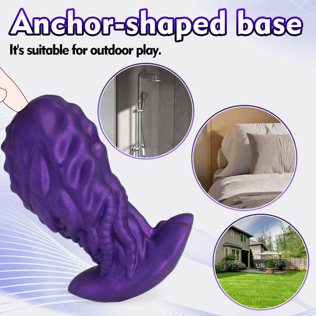 MAPARON Purple Badass 7 inch Huge Thick Silicone Butt Plug - Tarisss Sex Toy Store