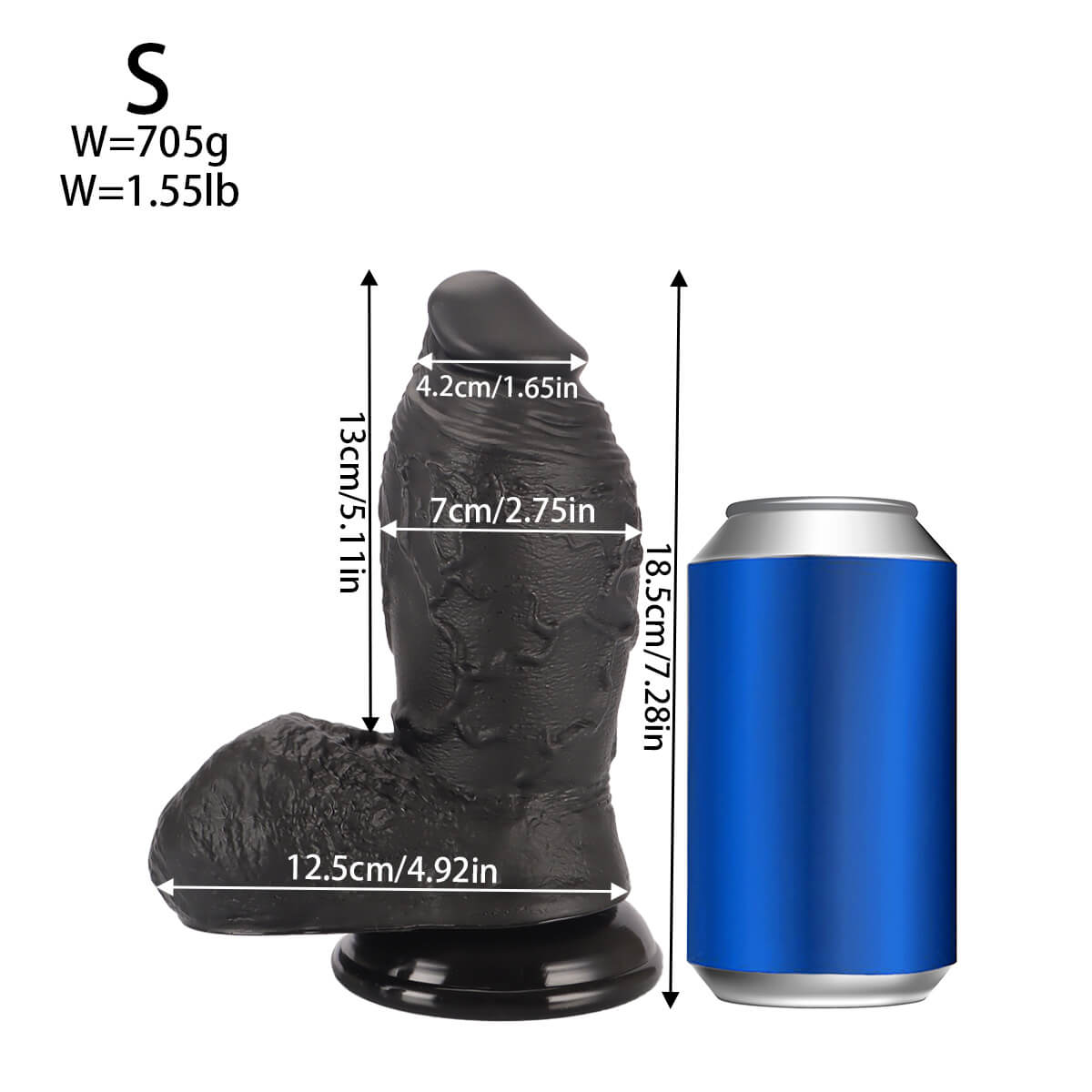 MAPARON Ragnar 9 Inch Extra Thick Huge Black Realistic Dildo - Tarisss Sex Toy Store