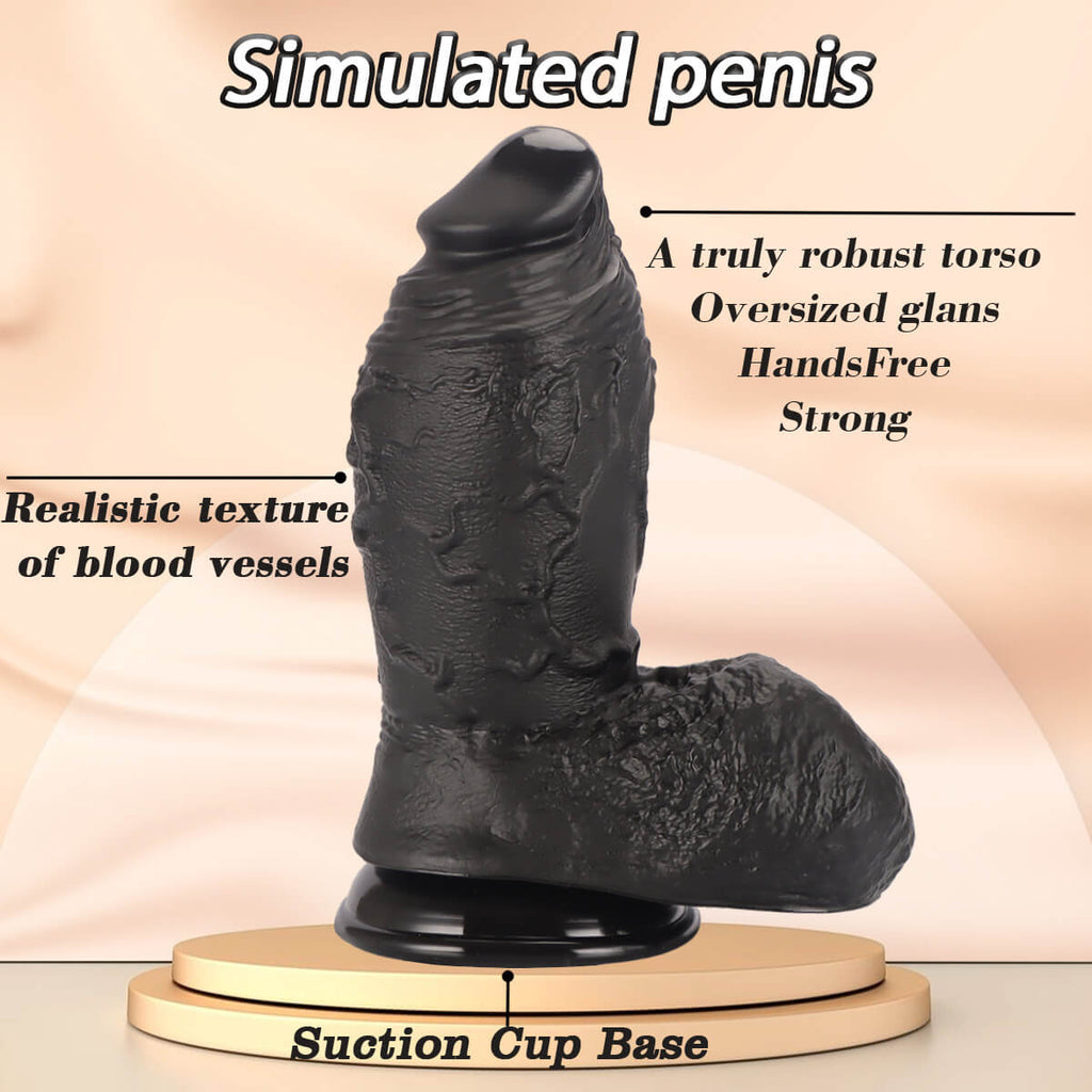 MAPARON Ragnar 9 Inch Extra Thick Huge Black Realistic Dildo - Tarisss Sex Toy Store