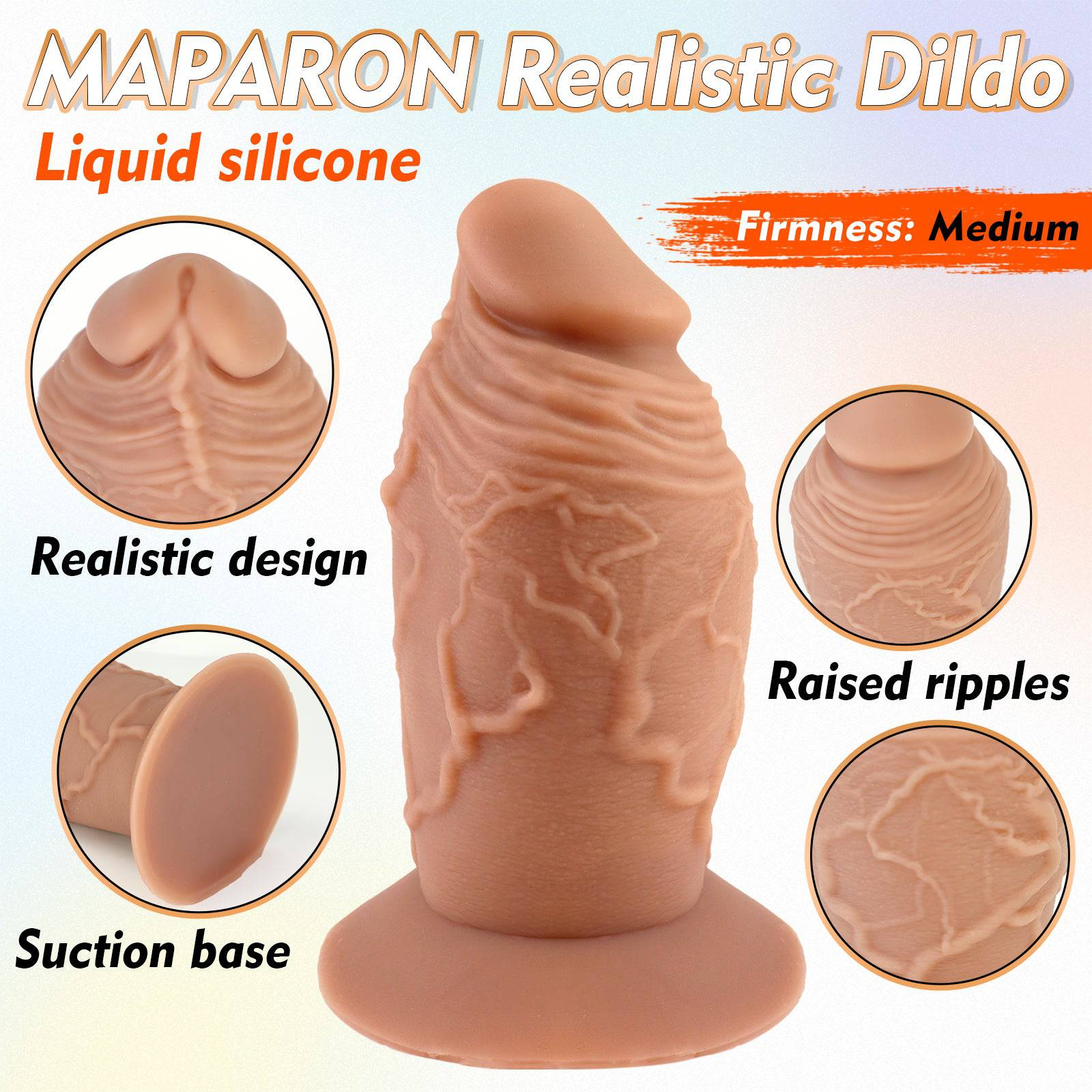 MAPARON Rugged Prince 8 Inch Extra Thick Huge Realistic Dildo - Tarisss Sex Toy Store