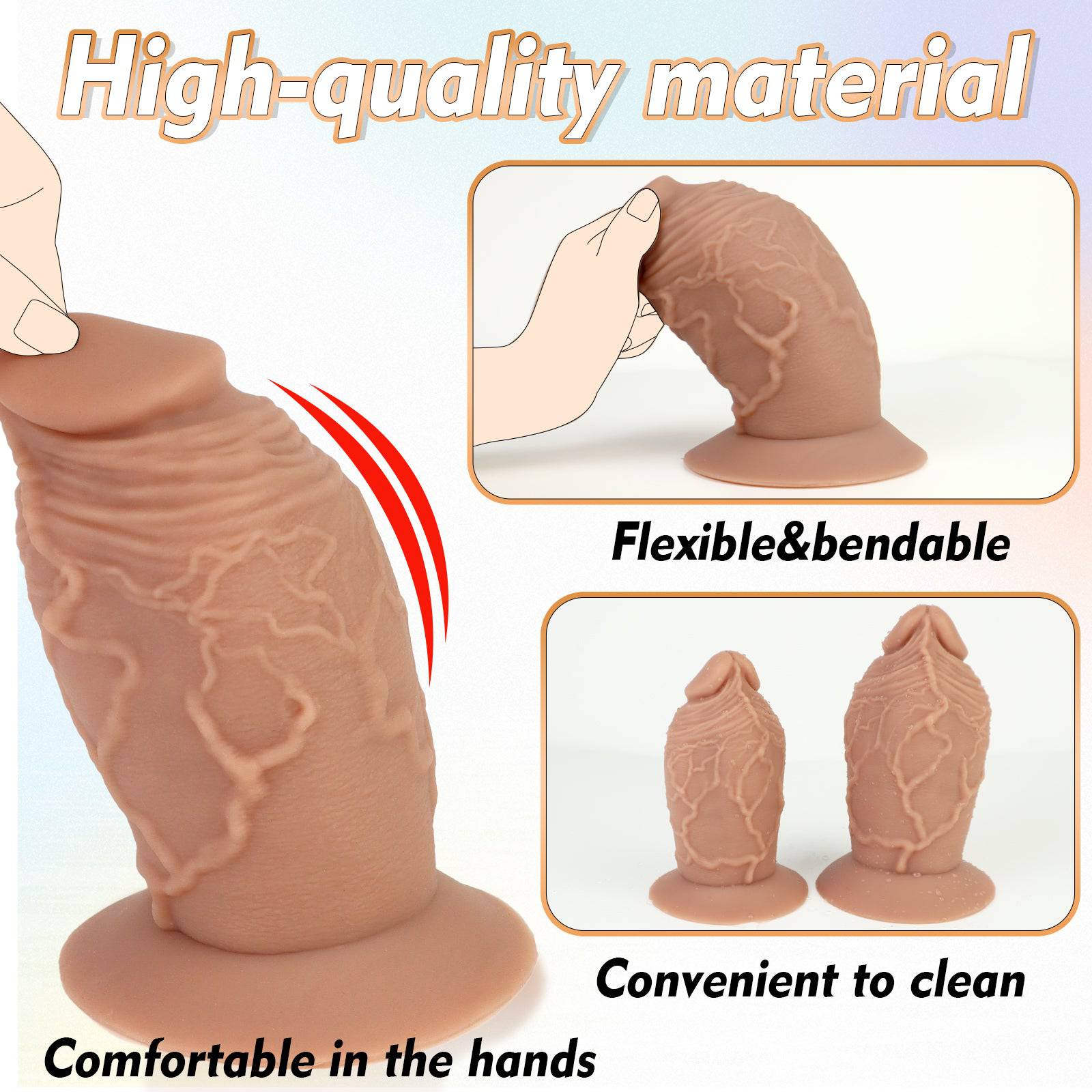 MAPARON Rugged Prince 8 Inch Extra Thick Huge Realistic Dildo - Tarisss Sex Toy Store