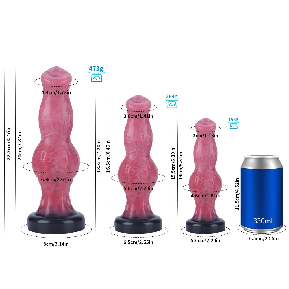 MAPARON Scarlet Pup 8 Inch Fantasy Dog Knot Dildo - Tarisss Sex Toy Store