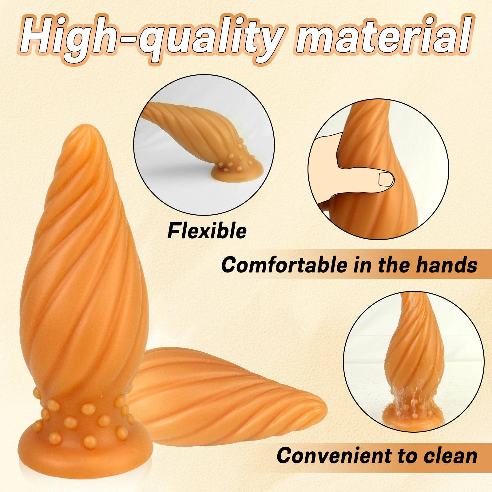 MAPARON Spiral Awl 8 Inch Butt Plug Dildo - Tarisss Sex Toy Store
